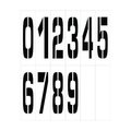 Nmc Safety Sign, 09 Character Stencil Number Set, Polyethylene 060, 48 H x 13 W in PMN36